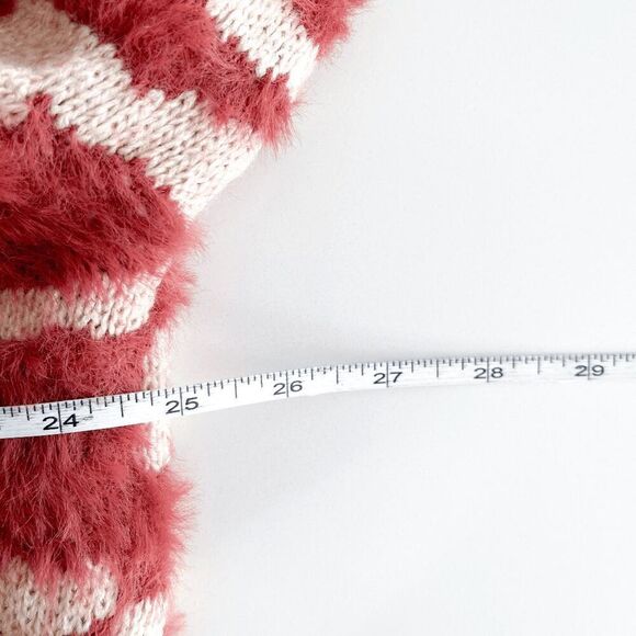 NWOT Sadie & Sage Womens Zebra Stripe Cardigan Rust Cream Size Small - Picture 7 of 8